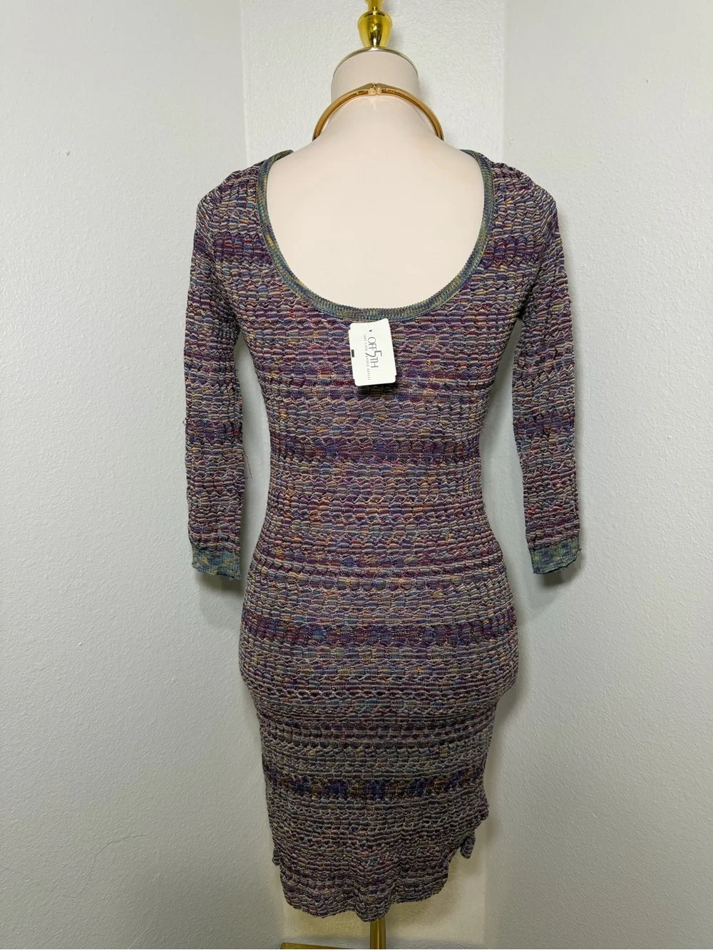 Free People Multicolor Knit Bodycon Sweater Dress | Medium